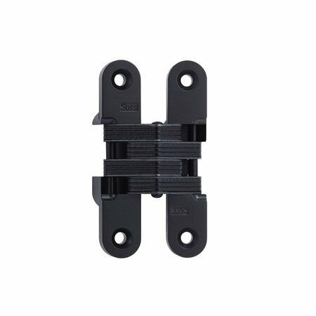 UNIVERSAL INDUSTRIAL Soss 3/4in x 3-3/4in Medium Duty Invisible Hinge for 1-1/8in Doors Flat Black Finish 212US19